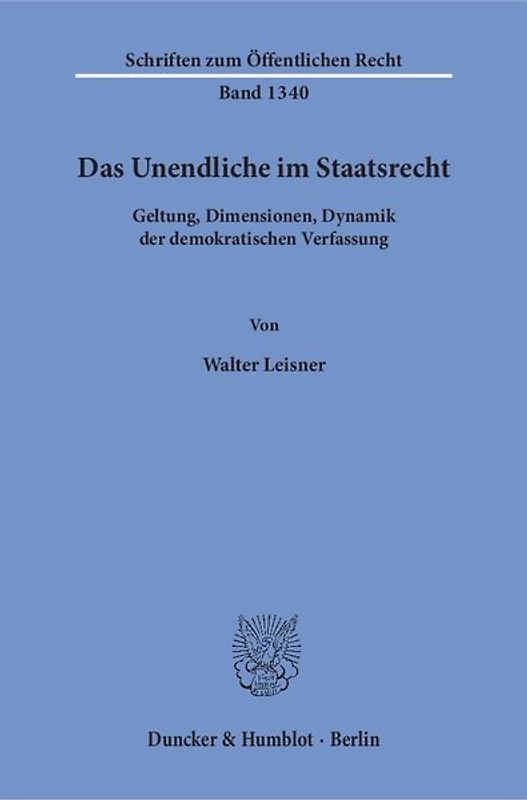 Das Unendliche im Staatsrecht.