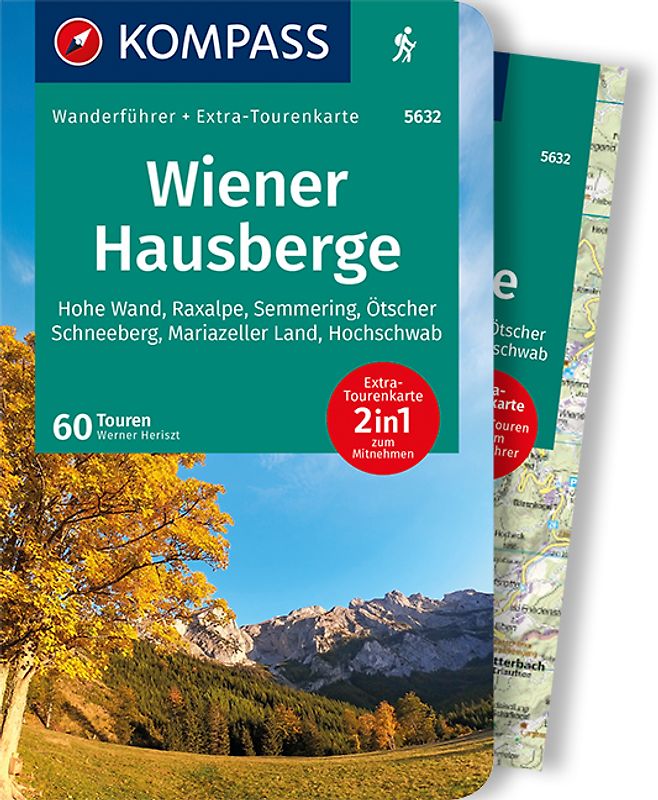 KOMPASS Wanderführer Wiener Hausberge, 60 Touren mit Extra-Tourenkarte