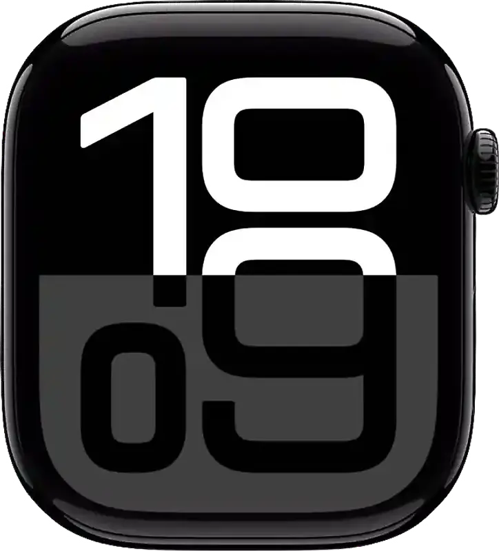 Apple Watch Series 10 46 mm Boîtier aluminium noir de jais [Wi-Fi + Cellulaire]