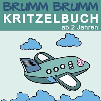 Brumm Brumm - Kritzelbuch ab 2 Jahren.: Dickes Malbuch für kreative Kinder mit 50 Malvorlagen für Fahrzeuge zum Kritzeln und Ausmalen. Auto, Bagger, Feuerwehr, Polizei, Fahrrad, Schiff, Rakete u.v.m.
