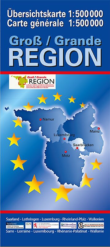 Übersichtskarte der Großregion 1:500000
