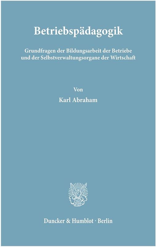 Betriebspädagogik.