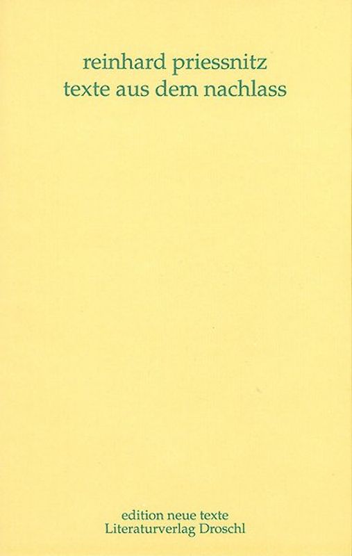 Werkausgabe / Texte aus dem Nachlass