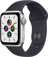 Apple Watch SE 40 mm Caja de aluminio en plata - Correa deportiva negra [Wifi]