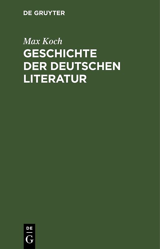 Geschichte der deutschen Literatur