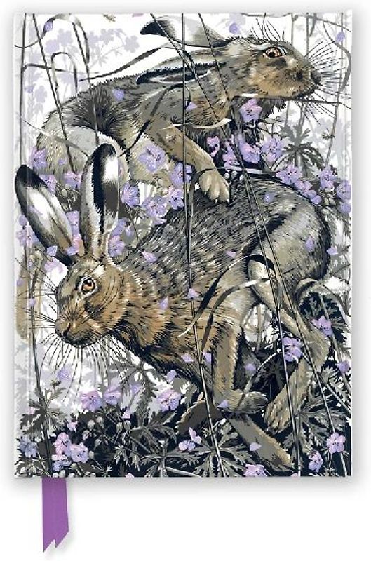 Martin Truefitt-Baker: Hares in Meadow Cranesbill (Foiled Journal)