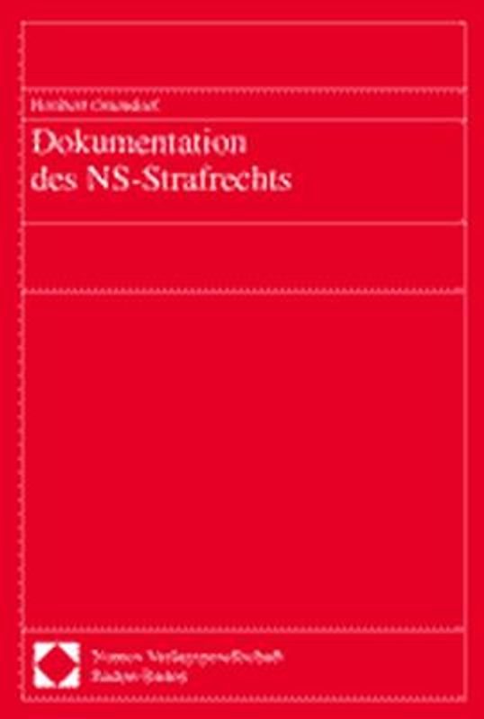 Dokumentation des NS-Strafrechts