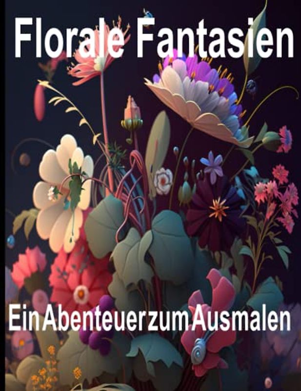 Florale Fantasien Ein Abenteuer zum Ausmalen: Ein Malbuch über Blumen und Pflanzen ; 50 verschiedene Bilder zum ausmalen ; Zur Entspannung