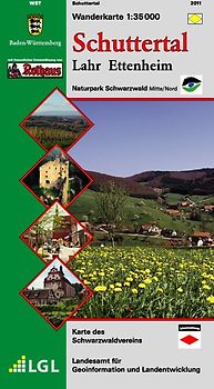 Wanderkarte 1:35000 Schuttertal