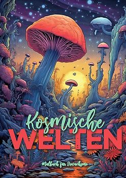 Kosmische Welten Malbuch für Erwachsene Graustufen