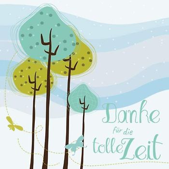 Danke für die tolle Zeit: Gästebuch I Erinnerungsalbum für den Abschied I Ausstand I Ruhestand I Bäume und Schmetterlinge