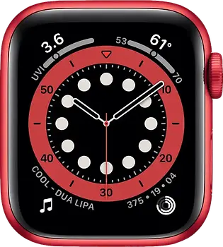 Apple Watch Series 6 40 mm Boîtier aluminium rouge [Wi-Fi + Cellulaire, (PRODUCT) RED Special Edition]