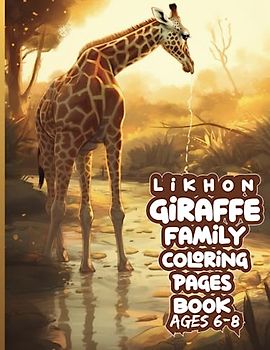 Likhon Giraffe Family Coloring Pages Book Ages 6-8