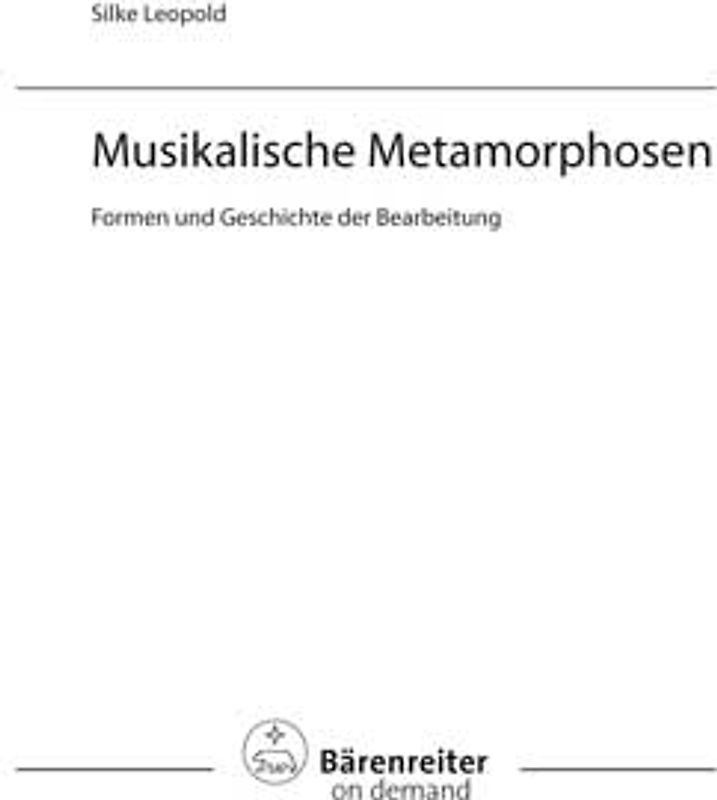 Musikalische Metamorphosen