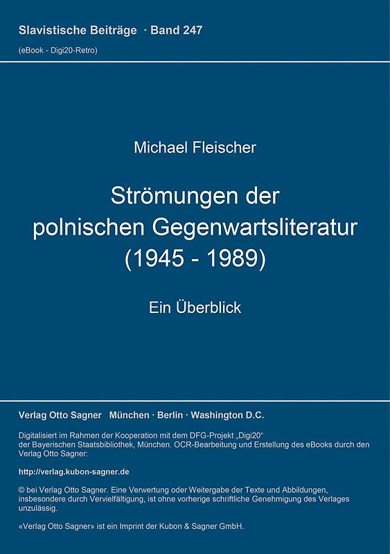 Strömungen der polnischen Gegenwartsliteratur (1945 - 1989)