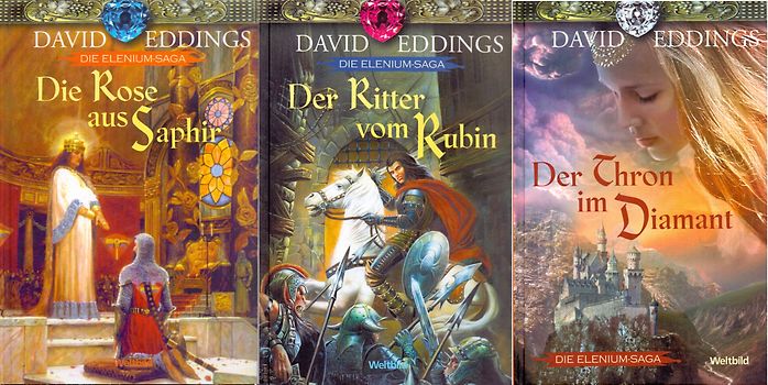 Die Elenium-Saga: Thron im Diamant / Ritter vom Rubin / Rose aus Saphir - David Eddings [3 Bände]