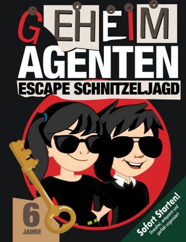 Escape Schnitzeljagd Geheimagent Kindergeburtstag ab 6 Jahren: Entkommt dem Haus der Rätsel, entschlüsselt den geheimen Morsebrief und findet den Schatz! Sofort startklar! (Bravo Schatzsuche)