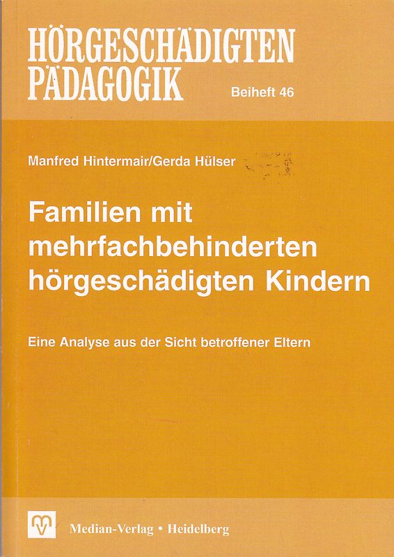 Familien mit mehrfachbehinderten hörgeschädigten Kindern