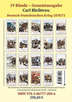 [BUNDLE] DEUTSCH-FRANZÖSISCHE KRIEG 1870/71 in Schlachtenschilderungen von Carl Bleibtreu