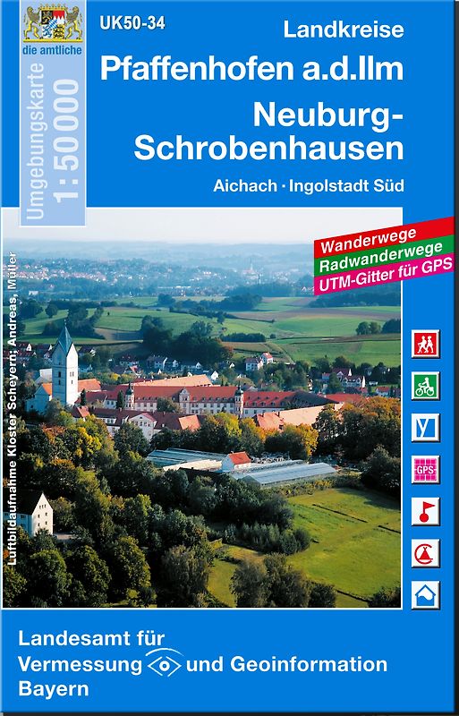 UK50-34 Landkreise Pfaffenhofen a.d.Ilm, Neuburg-Schrobenhausen