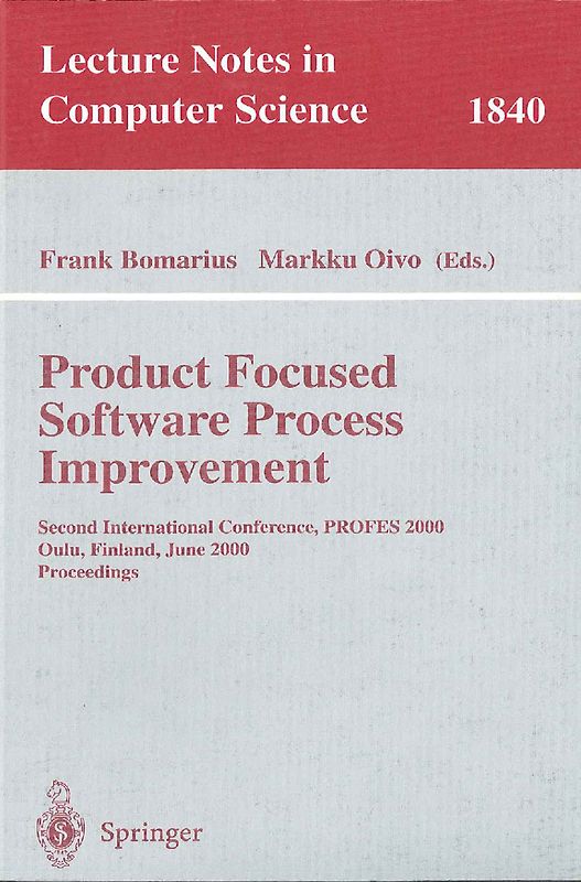 Product Focused Software Process Improvement