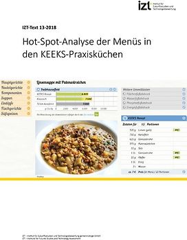 Hot-Spot-Analyse der Menüs in den KEEKS-Praxisküchen