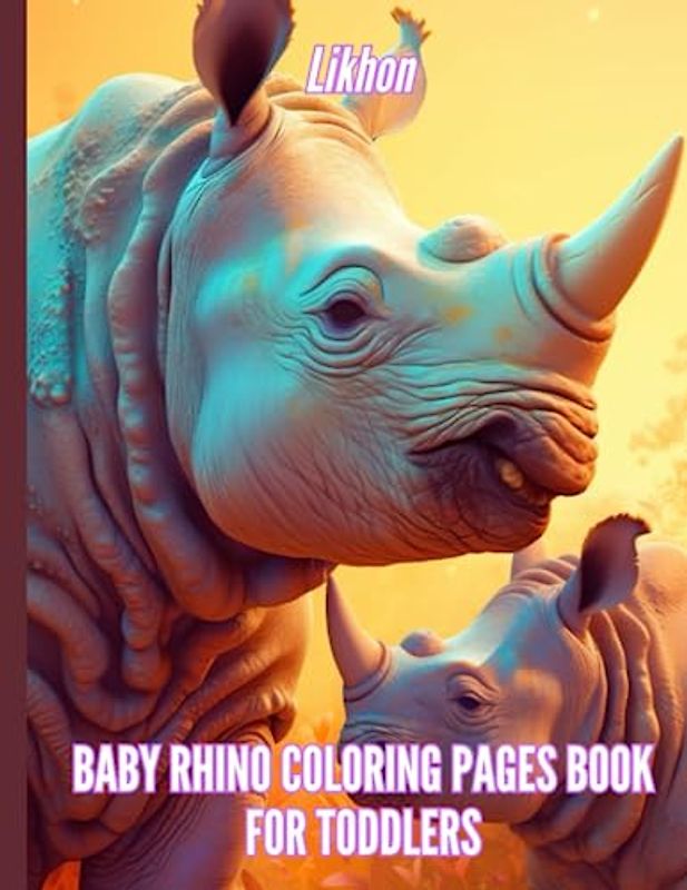 Likhon Baby Rhino Coloring Pages Book for Toddlers