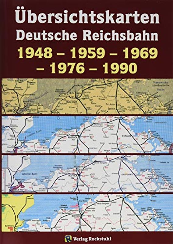 Übersichtskarten der DEUTSCHEN REICHSBAHN 1948 – 1959 – 1969 – 1976 – 1990: [Übersichtskarte 1969 zum Kursbuch der Deutschen Bundesbahn und der Deutschen Reichsbahn von gesamt Deutschland]