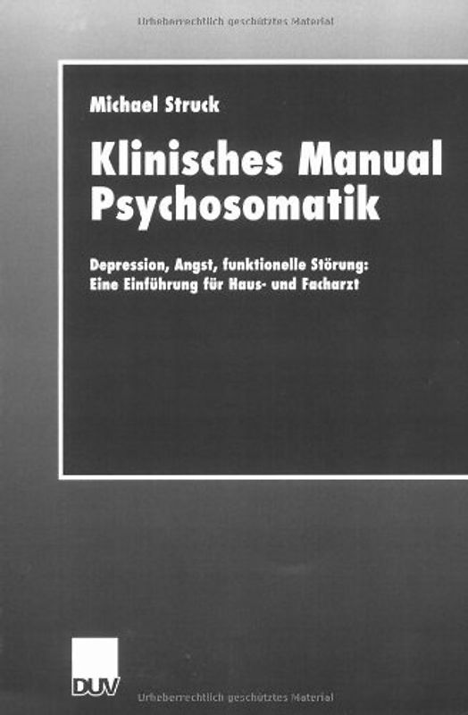 Klinisches Manual Psychosomatik