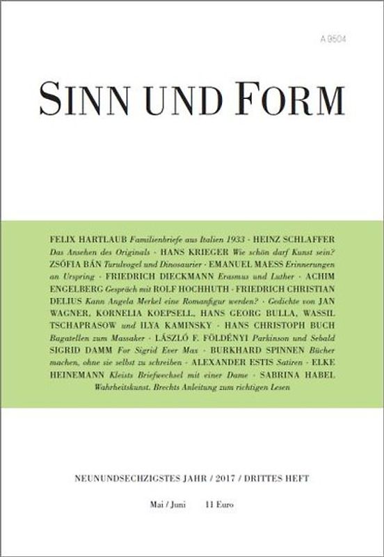 Sinn und Form 3/2017