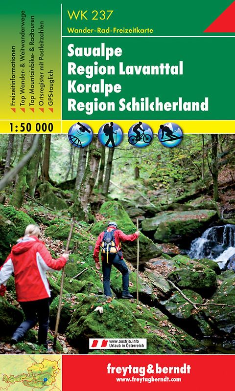 Saualpe, Wander-, Rad- und Freizeitkarte 1:50.000, freytag & berndt, WK 237