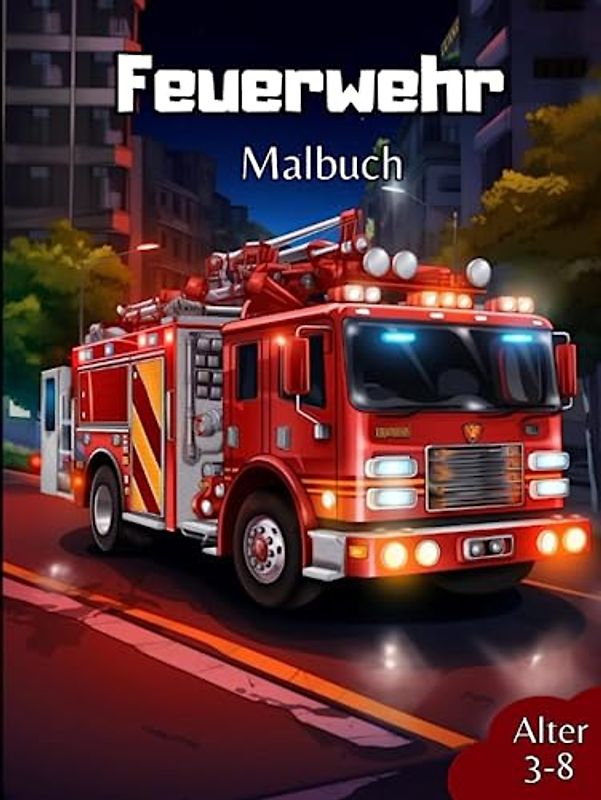 Feuerwehr Malbuch: Super Feuerwehr Malbuch für Kinder im Alter von 3-8 Jahren