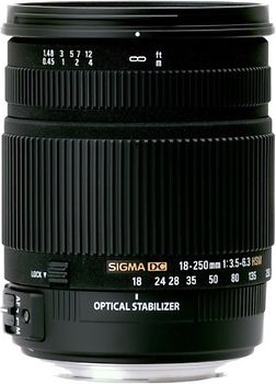 Sigma 18-250 mm F3.5-6.3 DC HSM OS 72 mm Filtergewinde (Canon EF Anschluss) schwarz