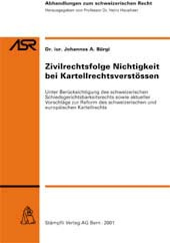 Zivilrechtsfolge Nichtigkeit bei Kartellrechtsverstössen