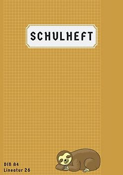 Schulheft A4 Lineatur 26: mit Rand Block | Matheheft a4 lineatur 26 Kariert 50 Blatt | Orange