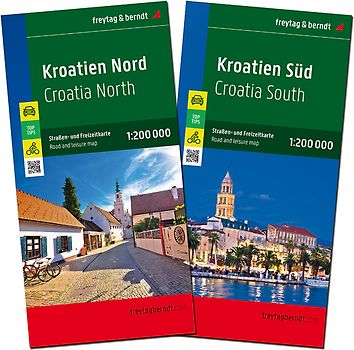 Kroatien, Straßenkarten-Set 1:200.000, freytag & berndt