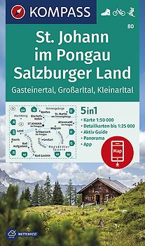 KOMPASS Wanderkarte 80 St. Johann im Pongau, Salzburger Land 1:50.000