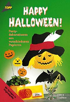 Happy Halloween. Partydekorationen aus verschiedenen Papieren