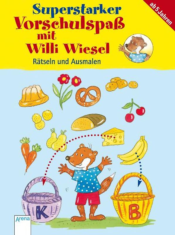 Superstarker Vorschulspaß mit Willi Wiesel - Rätseln und Ausmalen
