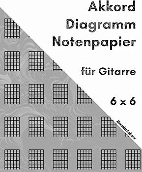 Akkord Diagramm Notenpapier für Gitarre: 6 x 6