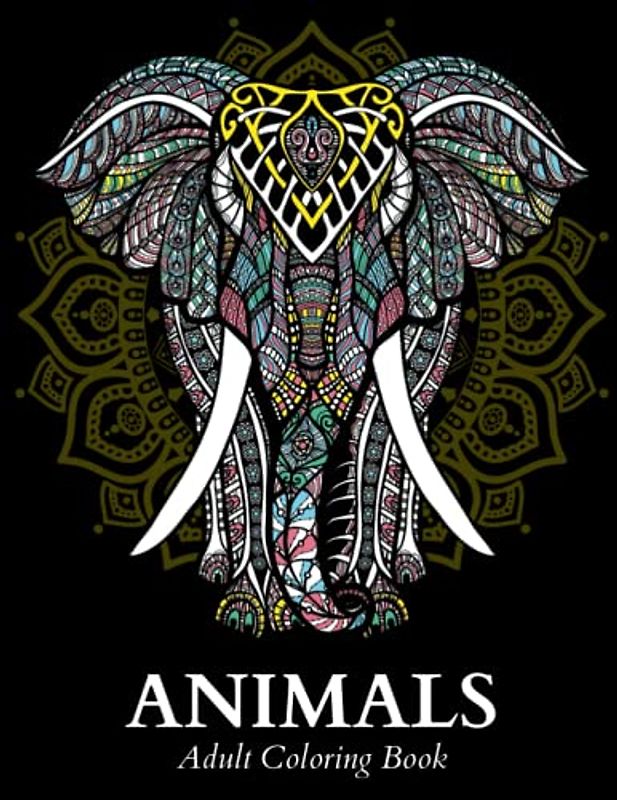 Animals Adult Coloring in Book