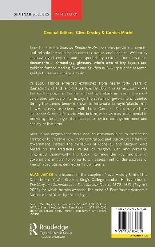 The Origins of French Absolutism, 1598-1661