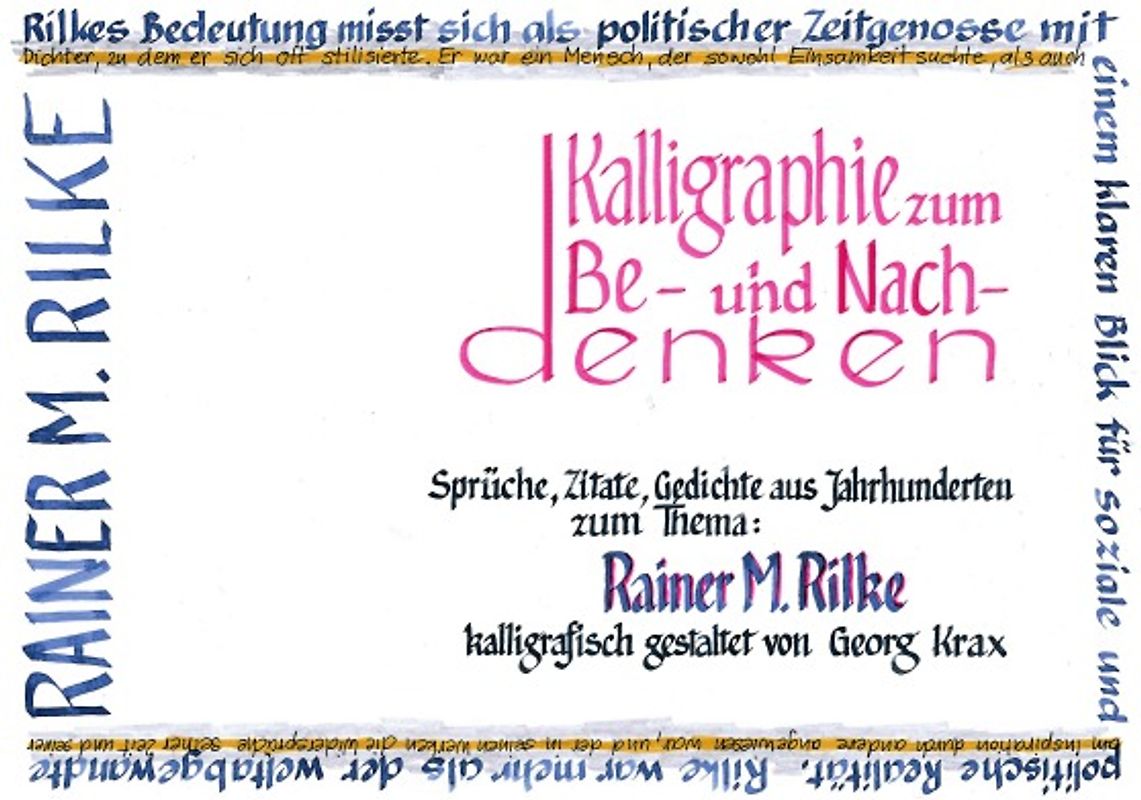 Kalligraphie / Rainer M. Rilke