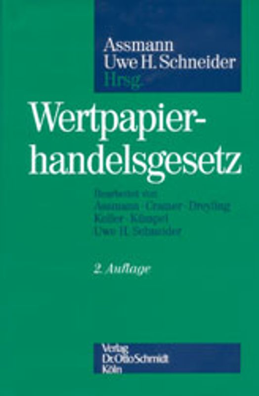 Wertpapierhandelsgesetz. Kommentar