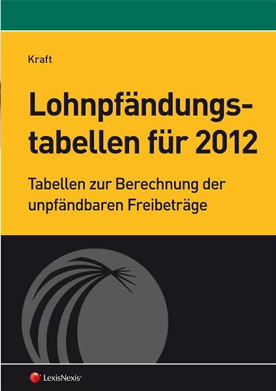 Lohnpfändungstabellen für 2012