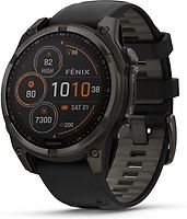 Garmin Fenix 8 51 mm gris carbone avec bracelet en silicone graphite [Wi-Fi, Sapphire Solar Edition]