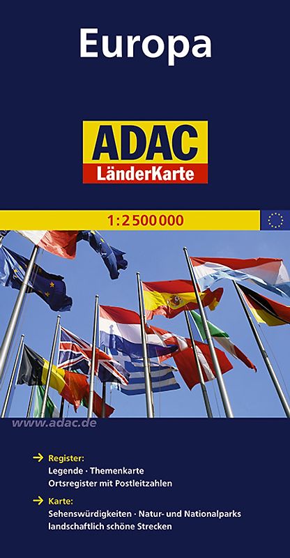 ADAC LänderKarte Europa 1:2 500 000