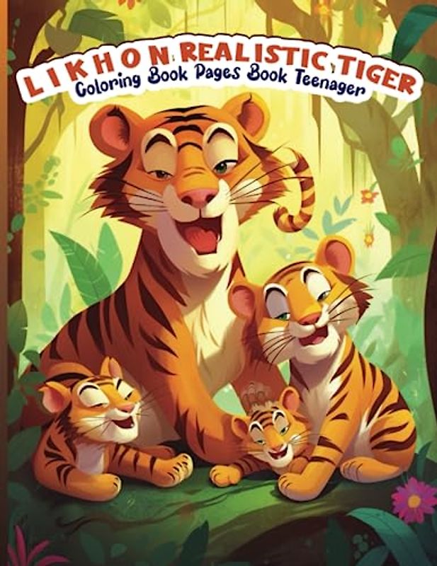 Likhon Realistic Tiger Coloring Pages Book Teenager