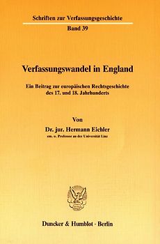 Verfassungswandel in England.