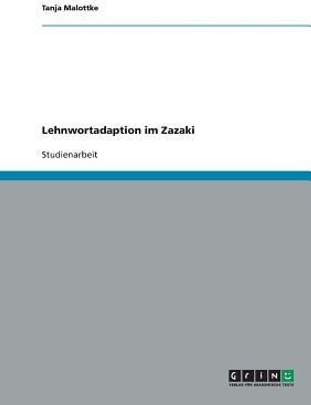 Lehnwortadaption im Zazaki